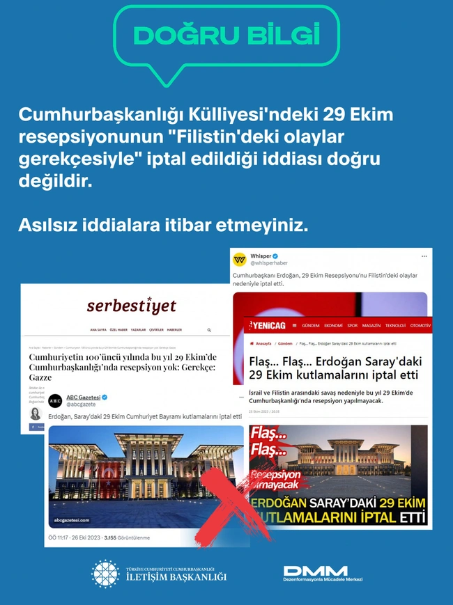 29 Ekim Resepsiyonu İptal Mi Edildi, Neden?